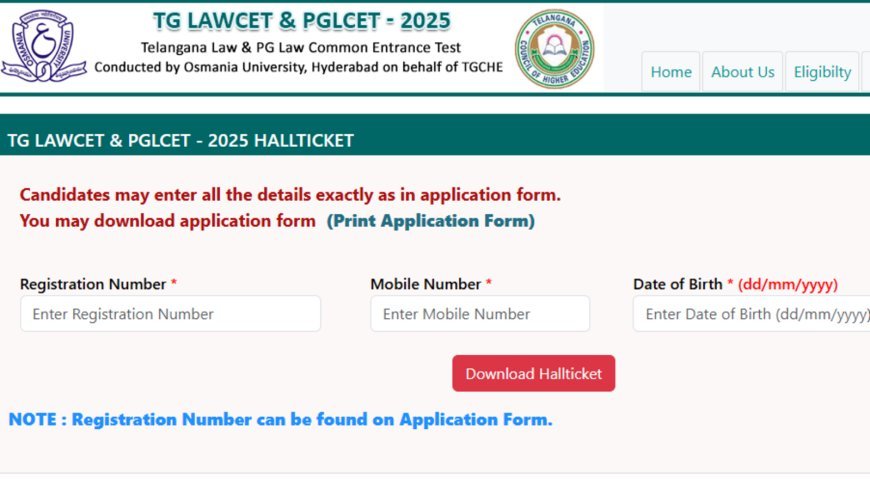 TS LAWCET, PGLCET Admit Card 2025 released at lawcet.tgche.ac.in, direct link here