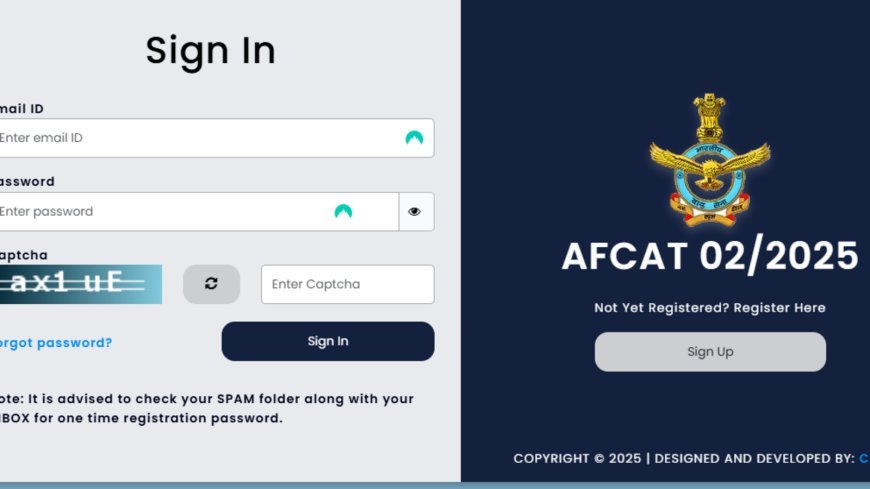 AFCAT 2025 registration begins at afcat.cdac.in, apply via direct link