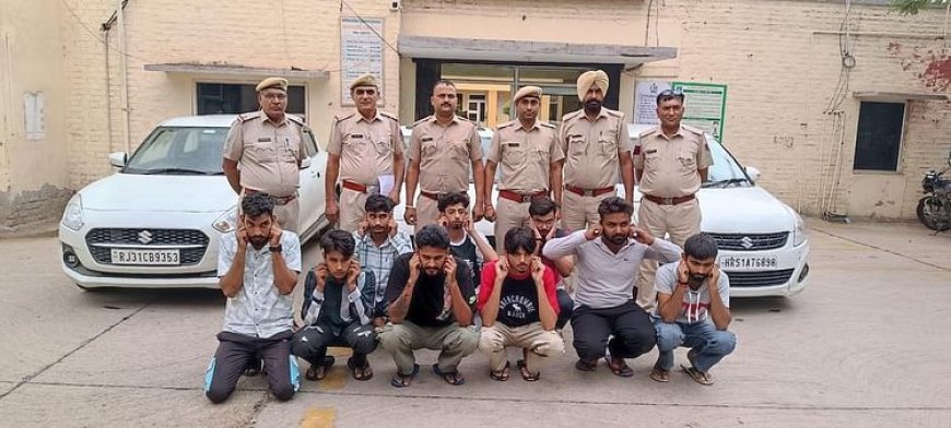 हनुमानगढ़ में सड़क पर हुड़दंग: तीन कारों में स्टंट कर रहे 9 युवक गिरफ्तार, सोशल मीडिया पर वीडियो वायरल; जानें