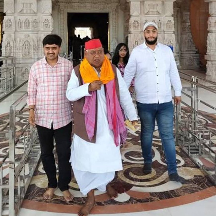 प्राण प्रतिष्ठा से पहले रामलला दरबार में पहुंचे सांसद अवधेश:सांसद चुने जाने के बाद यह दूसरा अवसर, जब रामलला के दरबार में हाजिरी लगाई