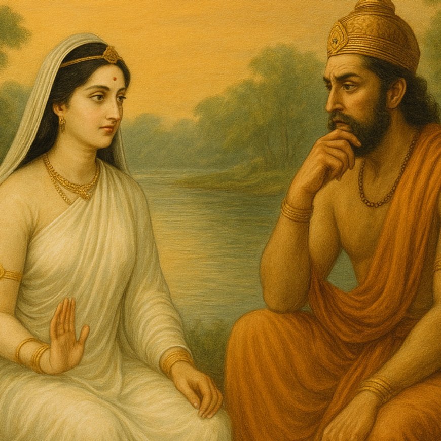 गंगा से जुड़ी महाभारत की कथा:धरती पर आने के बाद गंगा ने राजा शांतनु से किया विवाह लेकिन अपने सात पुत्रों को नदी में बहा दिया