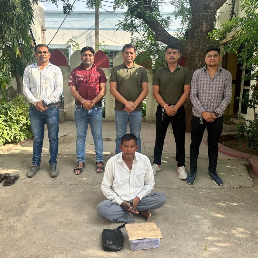 મહેસાણામાં નકલી સોનાના વેચાણનો પર્દાફાશ:રાજસ્થાની શખ્સ 70 હજારના મુદ્દામાલ સાથે ઝડપાયો, થરાદમાં 3 લાખની છેતરપિંડી કરી હતી