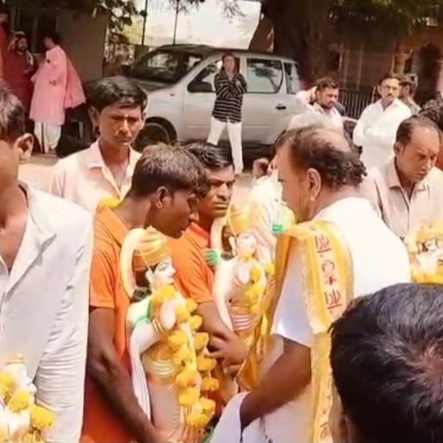 ઢાંકી ગામમાં ત્રિદિવસીય ધાર્મિક મહોત્સવ:અંબાજી, રામ-લક્ષ્મણ-જાનકી અને રાધા-કૃષ્ણ મંદિરની પ્રાણ પ્રતિષ્ઠા સંપન્ન