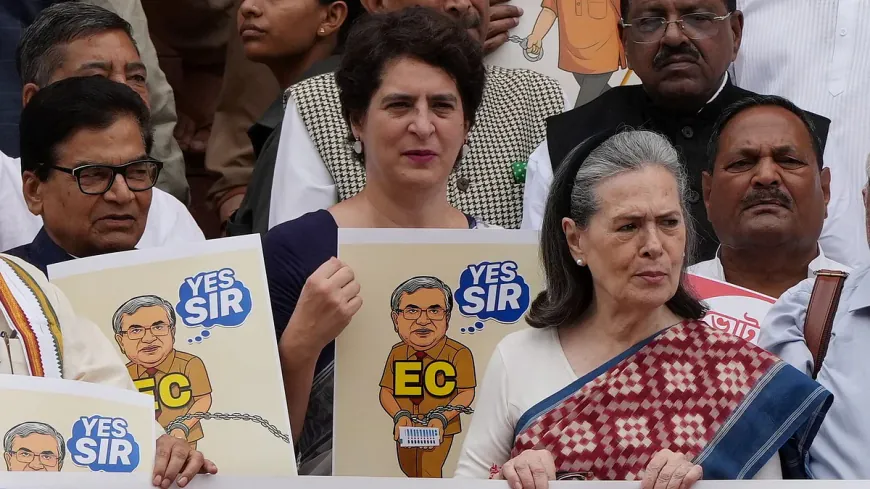 Sonia Gandhi, other Opposition leaders protest against SIR