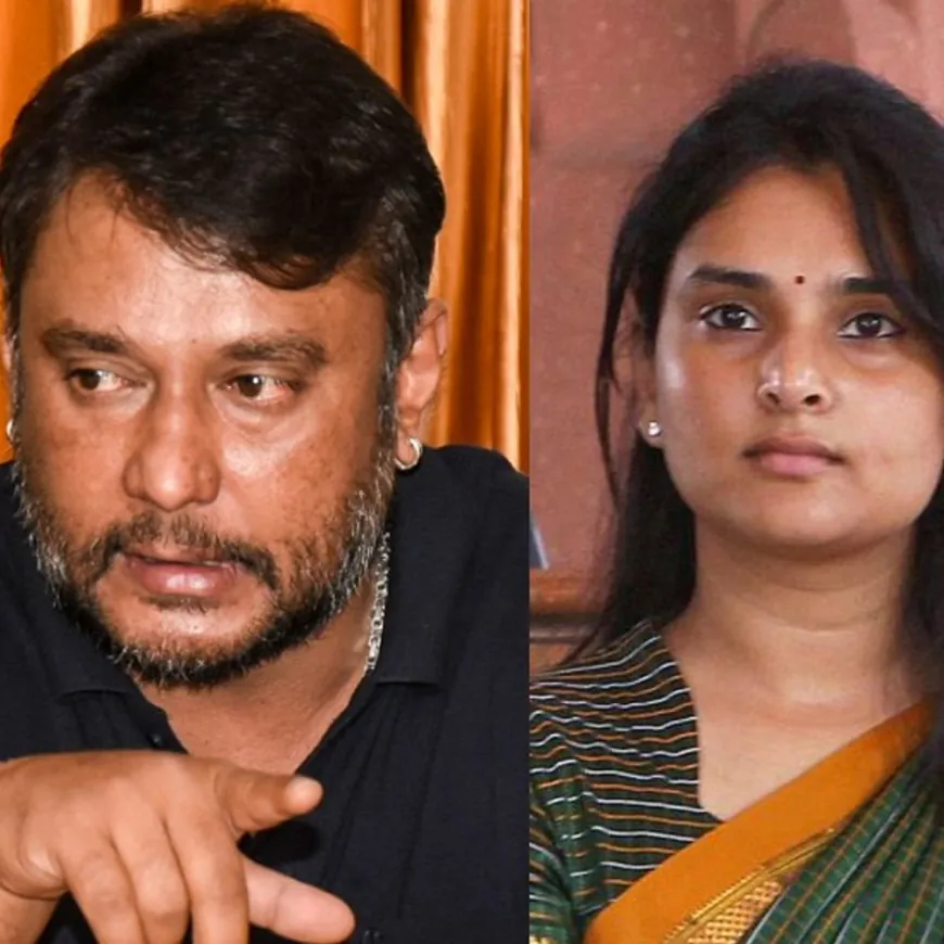 अभिनेत्री राम्याला रेप आणि हत्येची धमकी:हत्येच्या आरोपाखाली तुरुंगात असलेल्या कन्नड अभिनेता दर्शन थुगुदीपाच्या चाहत्यांविरुद्ध तक्रार दाखल
