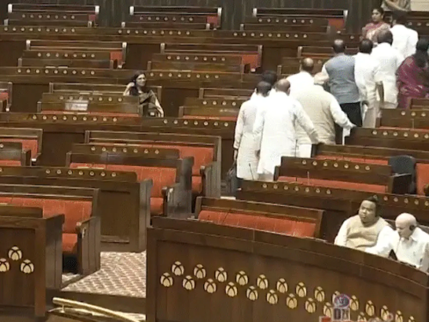 मोदी राज्यसभा नहीं पहुंचे, खड़गे बोले- ये सदन का अपमान:शाह ने कहा- मैं जवाब दे रहा हूं, उन्हें क्यों बुलाना; विपक्ष ने वॉकआउट किया