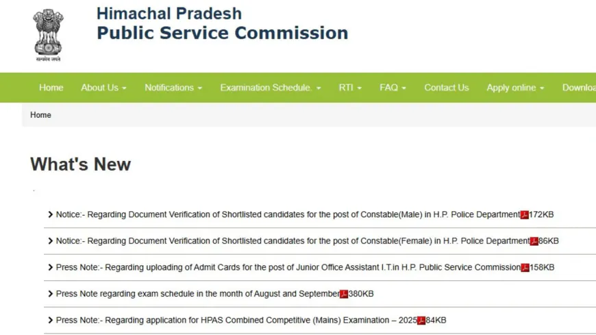 HPPSC Constable Results 2025 out at hppsc.hp.gov.in, direct link and document verification details here