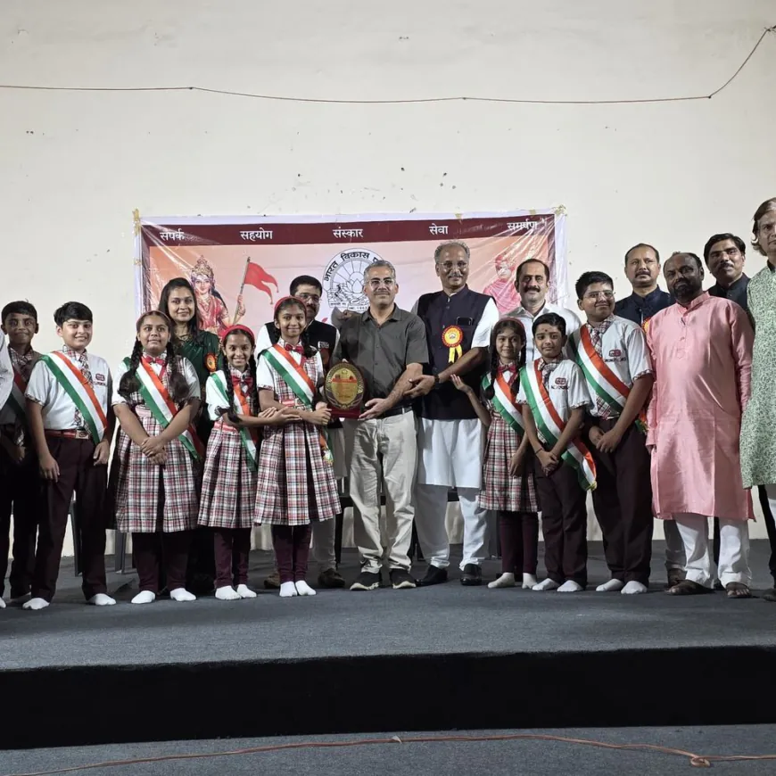 भारत विकास परिषदेच्या शालेय राष्ट्रगान स्पर्धेस उत्स्फूर्त प्रतिसाद:११ शाळांनी घेतला सहभाग, विद्यार्थ्यांनी जिंकली मने