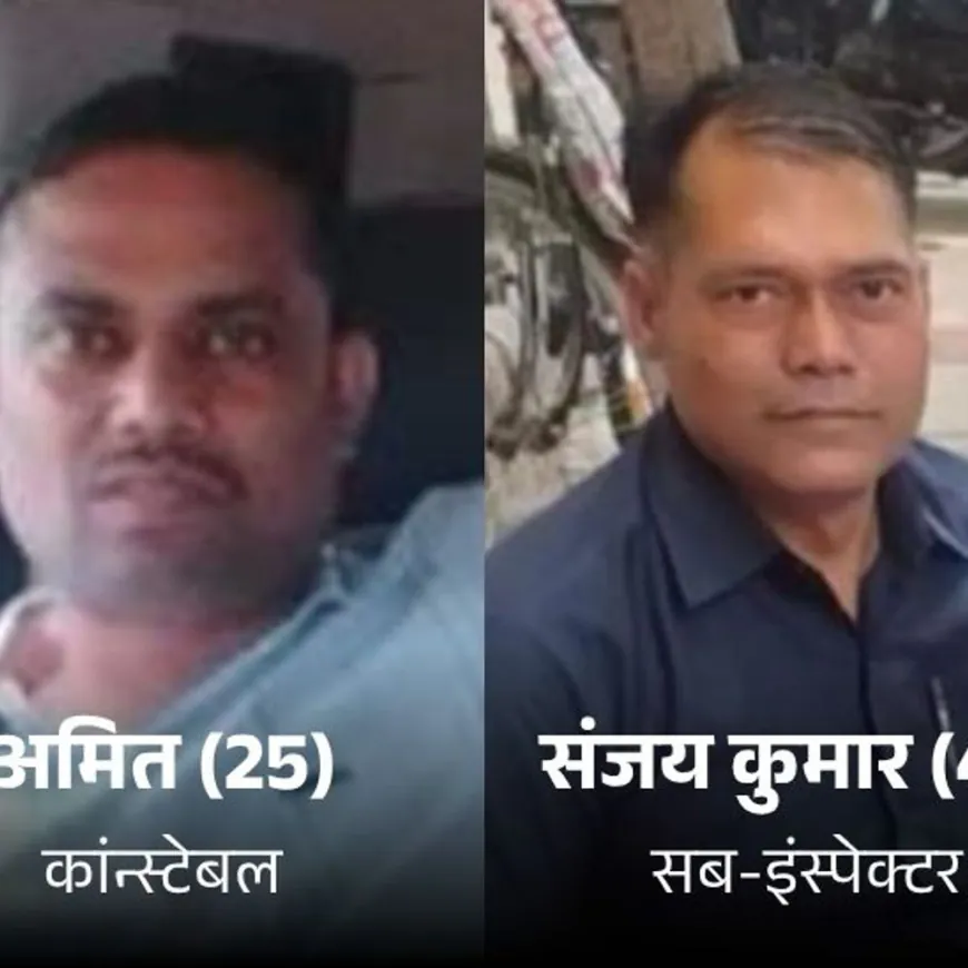 हरियाणा पुलिस के इंस्पेक्टर-कॉन्स्टेबल की UP में मौत:केस के सिलसिले में छत्तीसगढ़ जा रहे थे, बुंदेलखंड एक्सप्रेस-वे पर कार ट्रैक्टर से टकराई