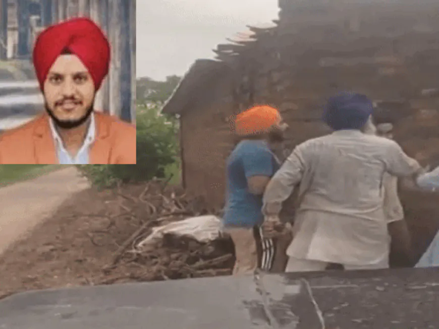 गुरदासपुर में युवक के मर्डर का VIDEO:परिवार के सामने हुई हत्या, जमीन विवाद में घेरकर तेजधार हथियारों से किया हमला