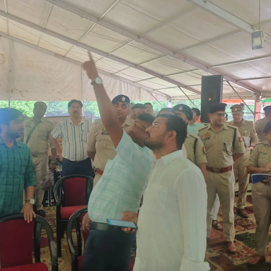 मुख्यमंत्री योगी आदित्यनाथ के आगमन को लेकर युद्धस्तर पर तैयारियां:बनाया गया वाटरप्रूफ पंडाल, 22 अरब 63 करोड़ की विकास परियोजनाओं की मिलेगी सौगात