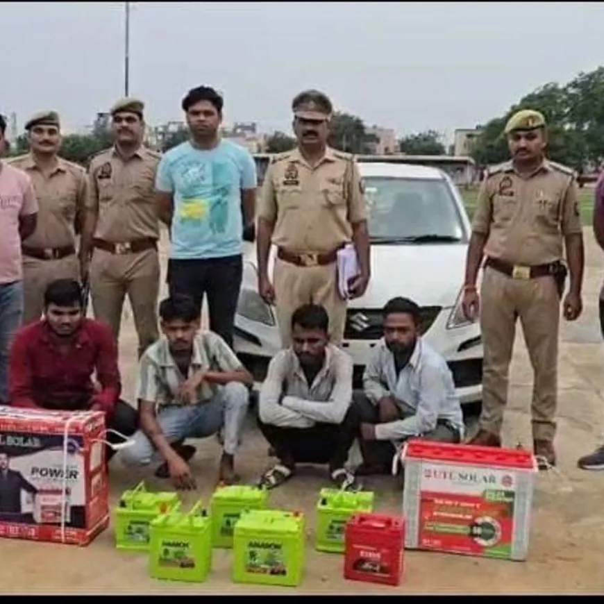 शटर तोड़ गिरोह के 4 सदस्य गिरफ्तार:बुलंदशहर-मेरठ में 7 चोरी की वारदातों का खुलासा, हथियार और उपकरण बरामद