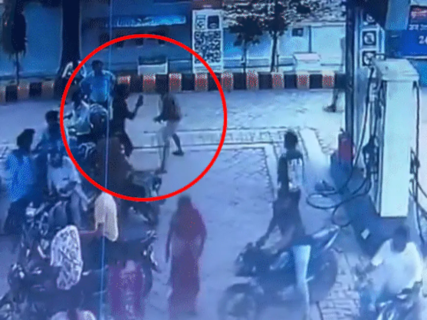 लखनऊ में पेट्रोल पंप पर दबंगों ने दोस्तों को पीटा:2 माह के हस्की पपी की मौत, CCTV में कैद हुई वारदात; FIR दर्ज