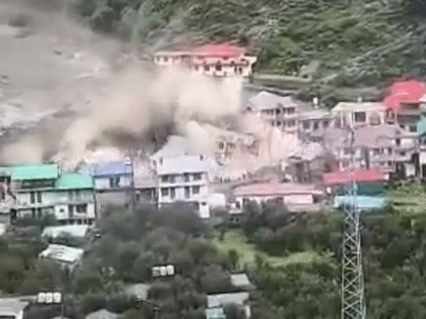 उत्तराखंड के धराली में बादल फटा, गांव जमींदोज:34 सेकेंड में सैकड़ों घर-होटल मलबे में दबे; 4 की मौत, 50 से ज्यादा लापता