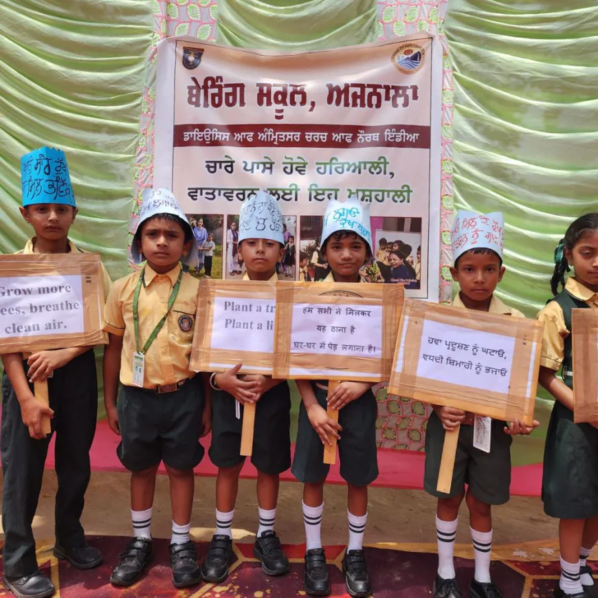 बैरिंग स्कूल ने चलाया पौधारोपण अभियान