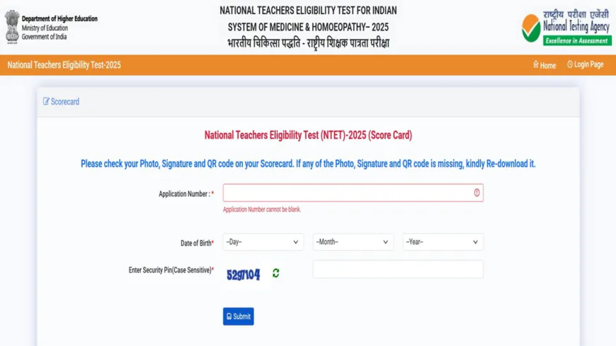 NTET Result 2025 declared at exams.nta.ac.in/NTET/, direct link to download scorecard here