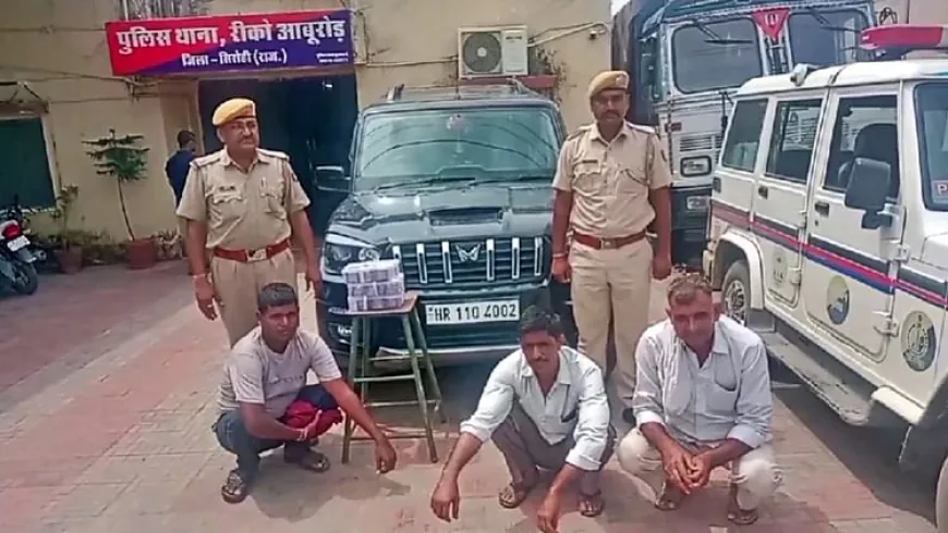 Sirohi News: कार से 20.50 लाख रुपये की नकदी जब्त, तीन आरोपी गिरफ्तार; हरियाणा से गांधीधाम ले जाई जा रही थी रकम