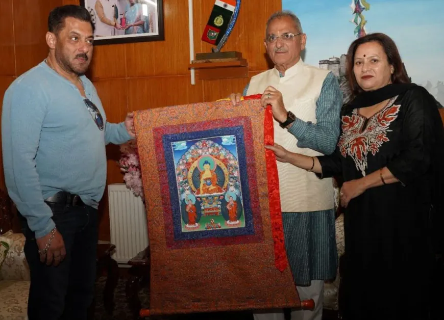 Actor Salman Khan calls on Ladakh LG Kavinder Gupta